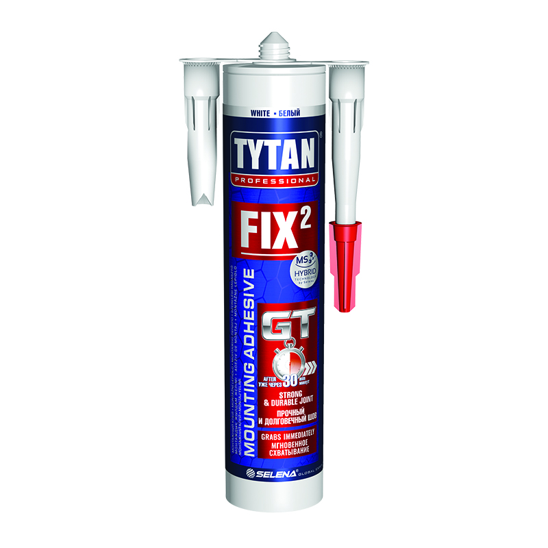 TYTAN Fix2 TURBO GT Бързо хибридно лепило 290ml. БЯЛО
