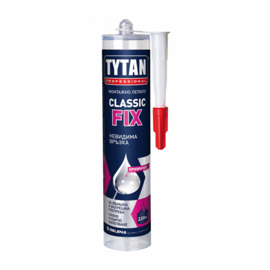 Tytan Classic Fix Монтажно Прозрачно лепило 100 ml