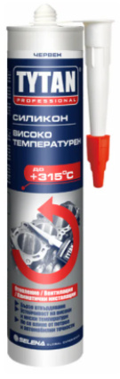 Tytan Високотемпературен Силикон 280ml червен 250